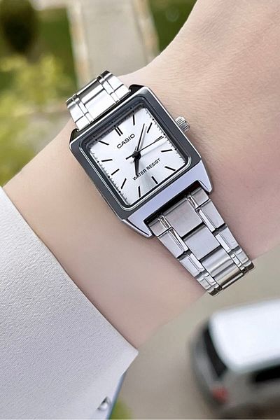 Casio Women's Watch with Silver Color Dial and Cord