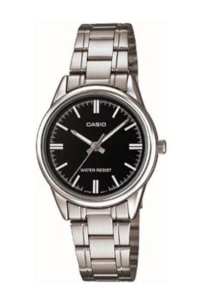 Casio Silver Color Women's Wristwatch with Black Cord
