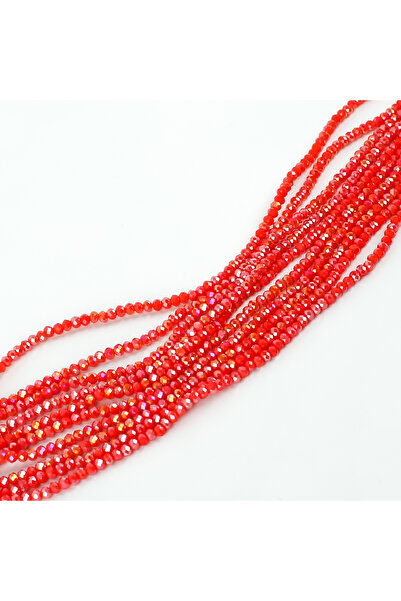 yfhobi 1 Dizi (145-155 Adet) - 2 mm Yassı Kristal Cam Boncuk Dizisi Mat Janja...