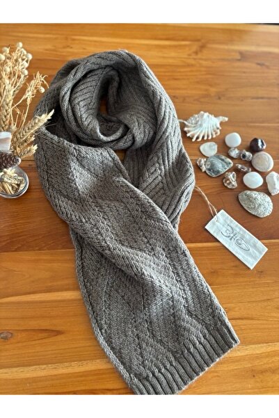 Chinko ALPAKA YÜNLÜ  ÖZGÜN ÖRGÜLÜ UNİSEX ATKI