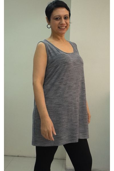 Mertcan Butik Smoked thick suspender combed cotton viscose T-shirt