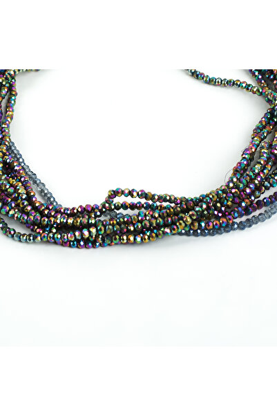 yfhobi 1 Dizi (145-155 Adet) - 2 mm Yassı Kristal Cam Boncuk Dizisi Kaplama M...