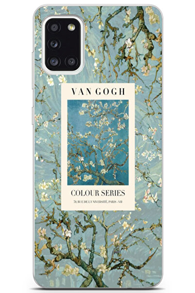 moonset Samsung Galaxy A31 Uyumlu Van Gogh Tasarımlı Baskılı Şeffaf Telefon K...
