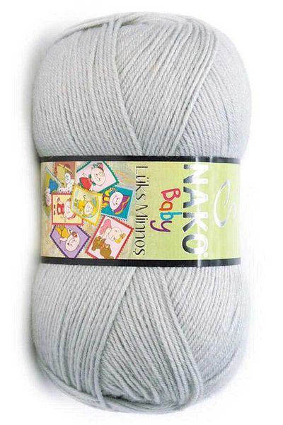 NAKO Luxury Minnoş 969 Silver Gray 5 Pieces Hand Knitting Yarn