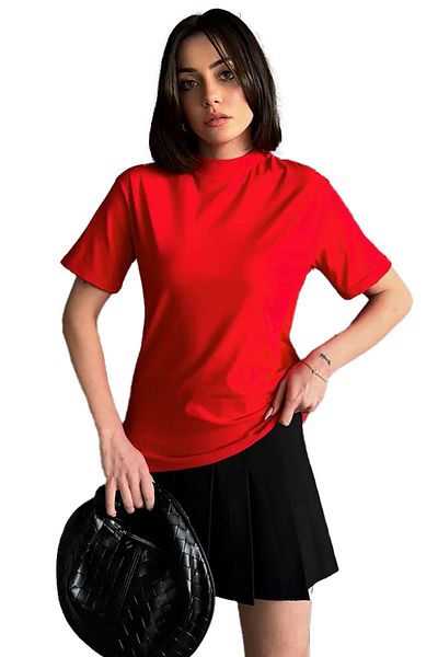 Velista 100% Cotton Stand Collar 3 Pack Basic Knitted T-Shirt
