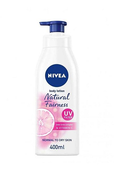 NIVEA Natural Glow Body Lotion, Even Tone, Vitamin C - Normal To Dry Skin 400ml