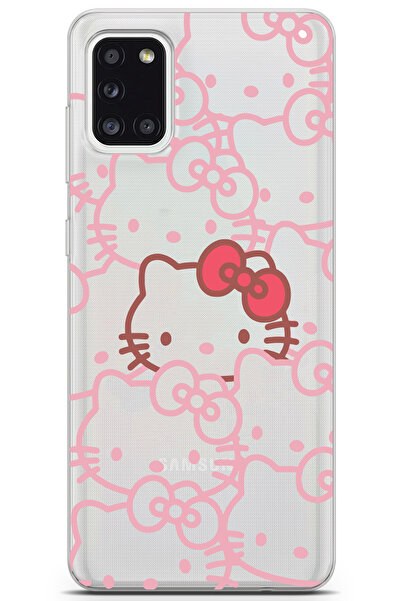 moonset Samsung Galaxy A31 Uyumlu Hello Kitty Tasarımlı Baskılı Şeffaf Telefo...