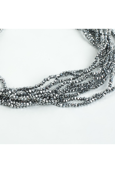 yfhobi 1 Dizi (145-155 Adet) - 2 mm Yassı Kristal Cam Boncuk Dizisi Kaplama G...