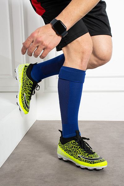 lord's ayakkabı Men's Football Boots - Comfortable Ergonomic, Flexible, and Comfortable Foot Wrap-Around, with Carpet and Field Football Half Socks