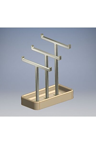 BYD3DTEKNO حامل مجوهرات بتصميم أنيق باللون الرمادي، حامل مجوهرات أنيق بتصميم خاص