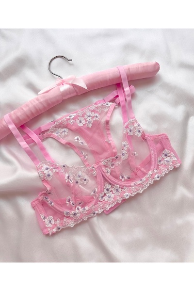 MODA Broderie cu margarete roz