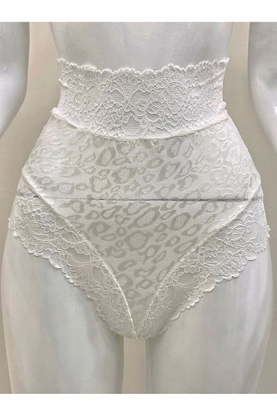 shopwave Ecru Lace High Waist Panties Venus-K1012