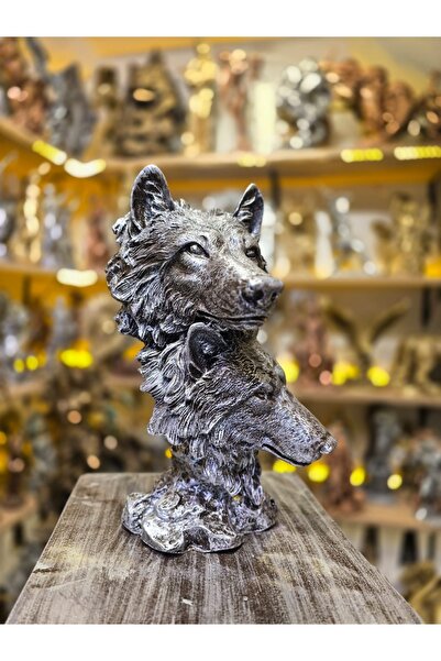 Ephesus Hediyelik Çift Başlı Kurt Heykel Biblo