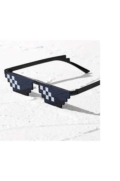 shopwave Thug Life Trend Sunglasses Mosaic Black Cat Glasses