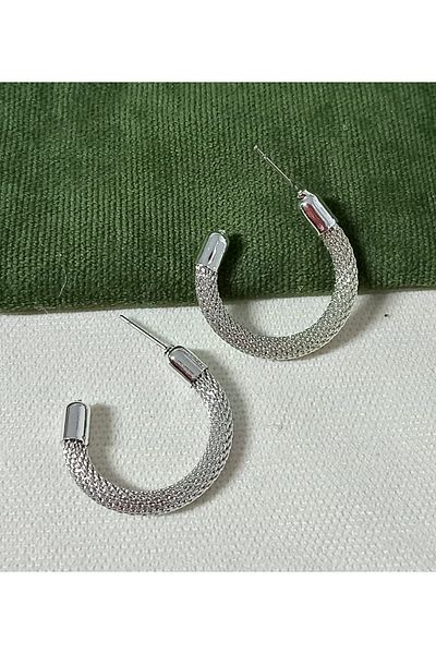 mos&more 3cm Small Silver Hoop Women's Earrings