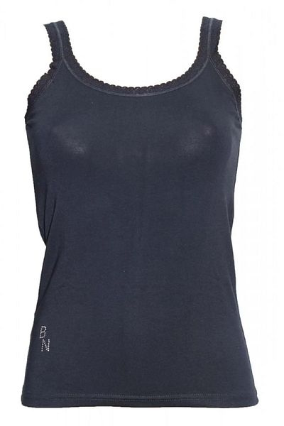 Belinay Women's Single Navy Blue Lace Strap Tank Top