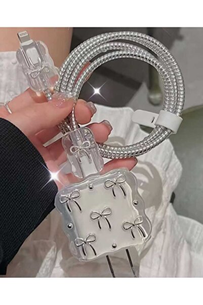 Tasarım Iphone 18w/20w Uyumlu Şarj Kablosu Ucu Ve Şarj Başlığı Kılıfı