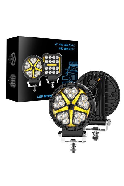 DEKOHOP Off Road Çalışma Lambası ve Sis Farı 4 inç Selamlamalı Çakar İkaz Gün...