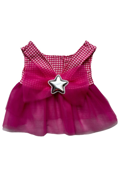 Gobo فستان للقطط والكلاب من التول الوردي المرصع بالنجوم - مقاس متوسط 2