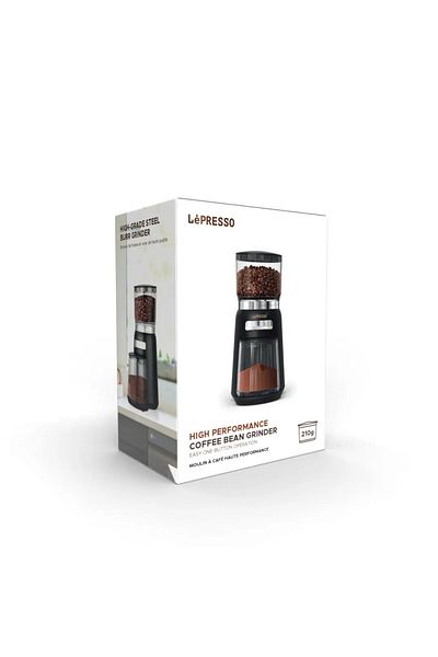 Lepresso High Performance Coffee Bean Grinder 210G 150W - Black