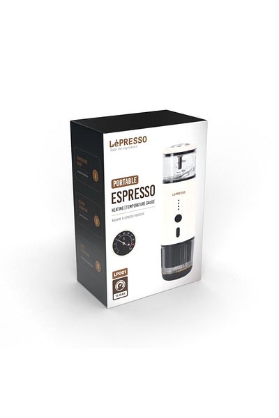Lepresso Portable Espresso Machine With Thermal Meter - White