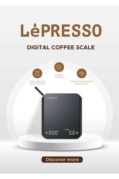 Lepresso Mini Digital Coffee Scale With Timer - Black