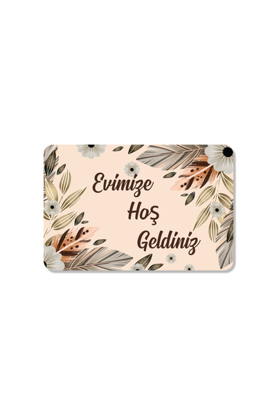 M&H Quality Digital Printed - Welcome Writing Pattern Decorative Mat, Washable Door and Indoor Mat