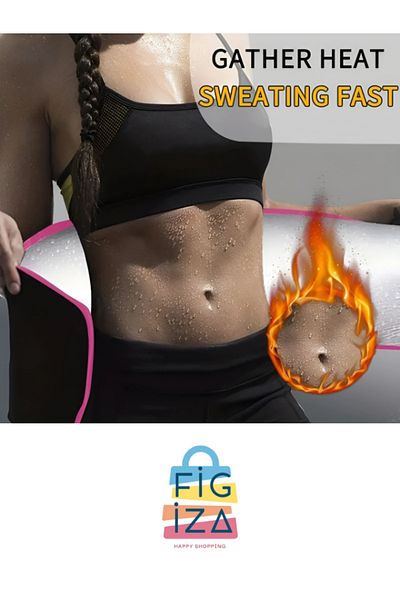 figiza Unisex Black Neoprene Fabric - Oil Waist and Belly Melting and Perspiration Corset