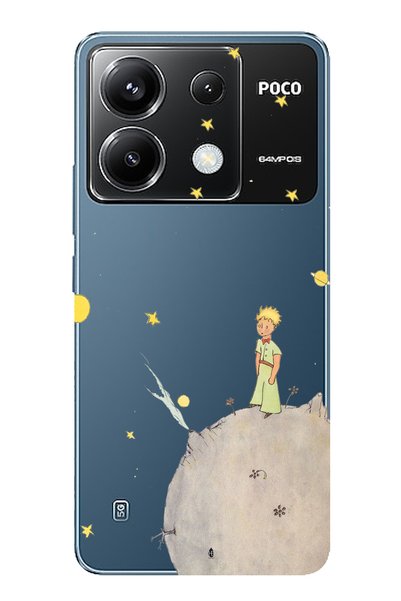 TechTree جراب من السيليكون الشفاف بتصميم الأمير الصغير متوافق مع هاتف POCO X6...
