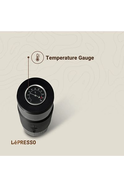 Lepresso Portable Espresso Machine With Thermal Meter - Black
