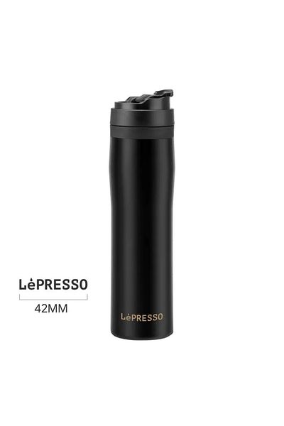 Lepresso Stainless Steel Portable French Press - Black