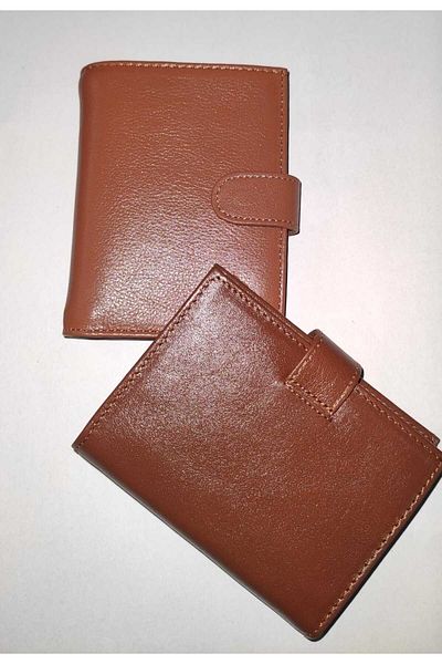 firdevsi hobi genuine leather vertical snap housing 20 transparent card holder wallet