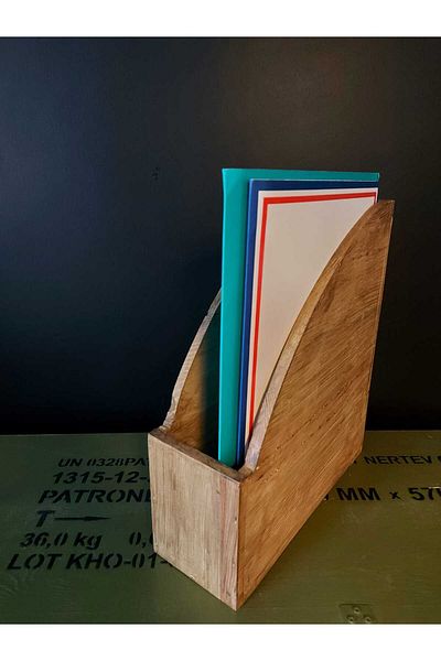 depo haki 30.5X10X26.5 Cm. Nal Motif Wooden Binder
