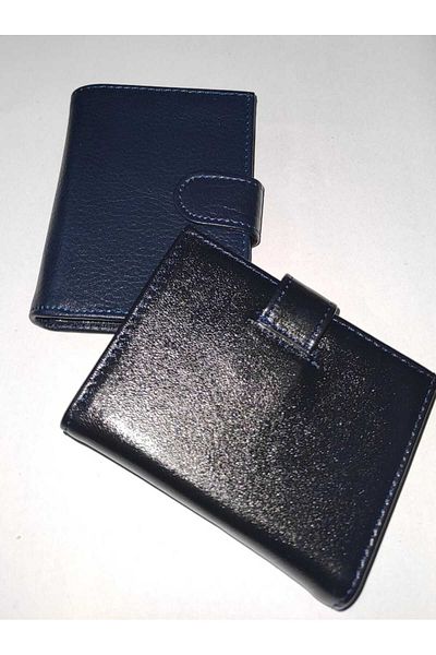 firdevsi hobi genuine leather vertical snap housing 20 transparent card holder wallet
