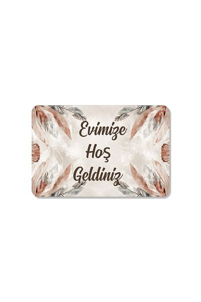 M&H Quality Imprimat digital - Covoraș decorativ cu model scris de bun venit, covoraș lavabil pentru exterior și interior
