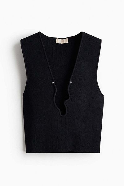 H&M Asymmetric-neck vest top