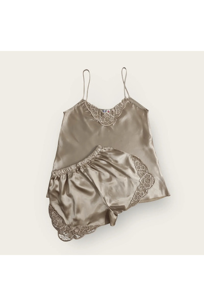 Tatty Underwear Satin Dressing Gown Pajama Set