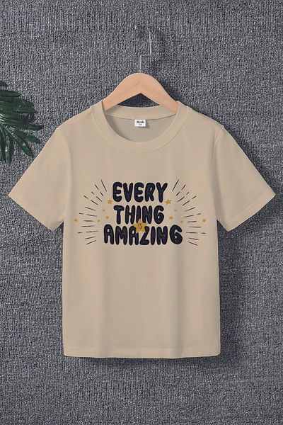 MYADA Детска тениска с щампа Keep It Simple 22437