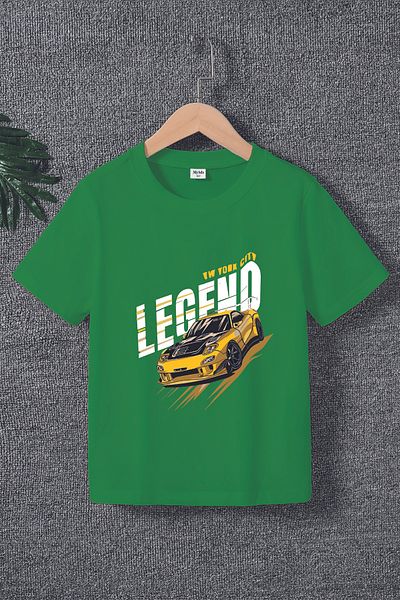MYADA Tricou pentru copii cu imprimeu Legend Race Car 20558
