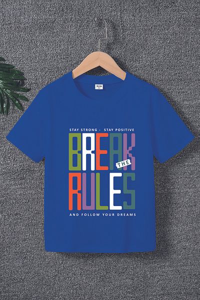 MYADA Tricou pentru copii cu imprimeu Color Break Rules 22493