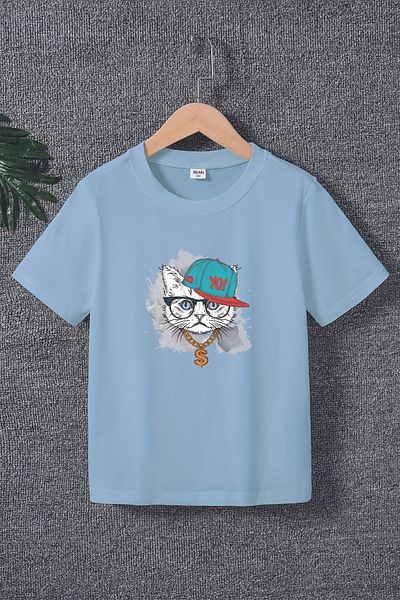 MYADA Tricou pentru copii premium cu imprimeu pentru pisici 22043