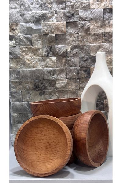 ARİN MODA Set of 6 Cerezlik Recellik Beech Wood - Arin Homteksden