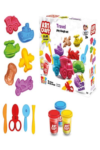 a v d a Vehicles 3D Game Dough Set and Game Dough Mold 168 Gr