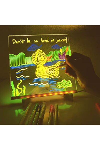 BLUE SİDE Eğitici 20/20 Led Işıklı Yazı Çizim Tahtası Ayarlanabilir  Stand He...