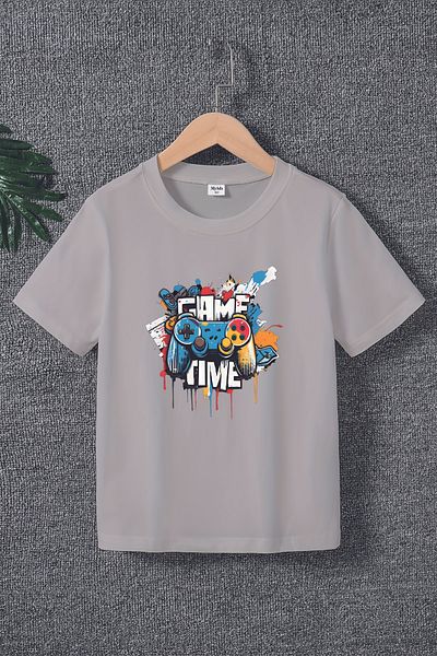 MYADA Tricou pentru copii cu imprimeu premium Game Time 22574