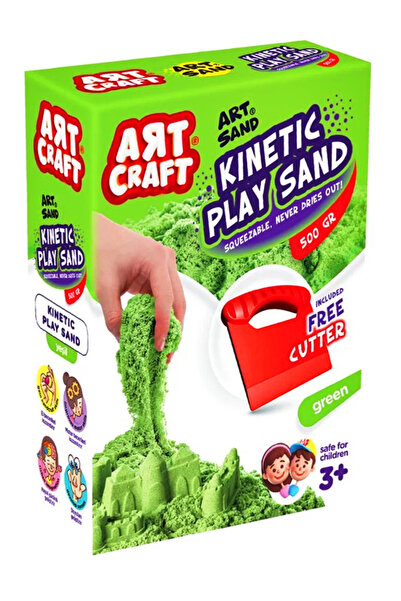 a v d a Green Kinetic Play Sand with Accessories 500 Gr