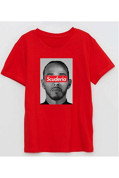 Efendioğlu Design Scuderia Printed Hamlton Printed Men's Red Tee