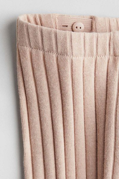 H&M Wide-ribbed cotton leggings