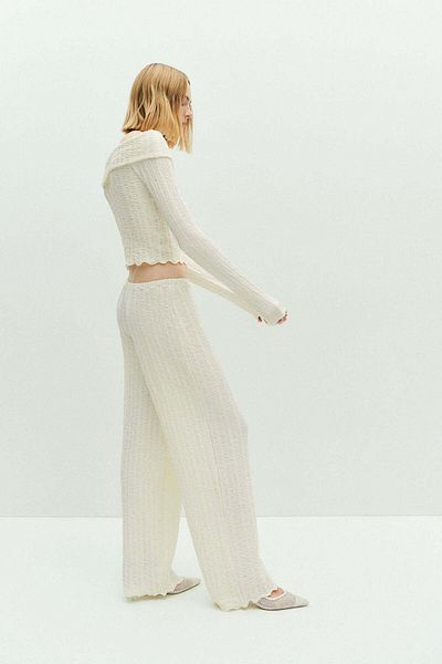 H&M Wide textured trousers