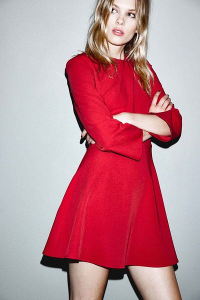 H&M Flared-skirt twill dress